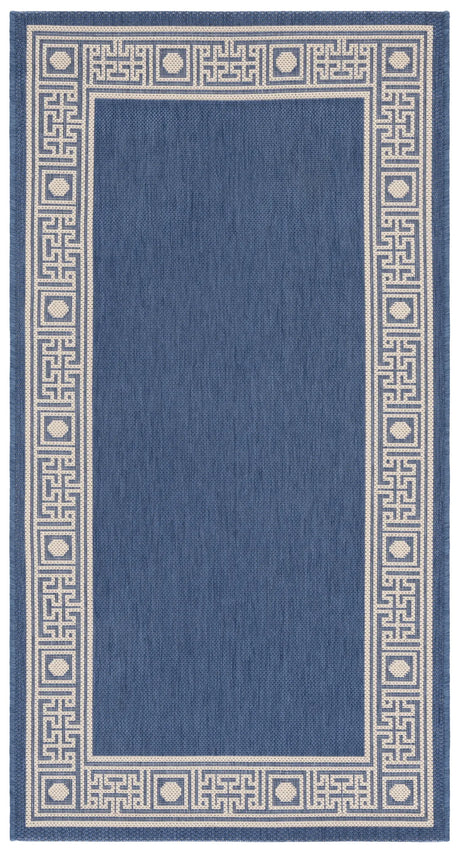 Safavieh Courtyard 2'-7" x 5'-0" Rug in Blue / Beige