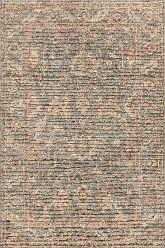 Chandra Yazmin YAZ-58203 Green / Tan / Brown rug, flat view
