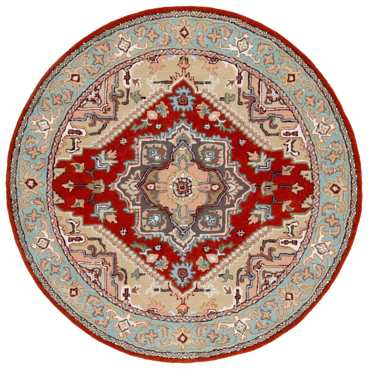 Safavieh Heritage 6'-0" x 6'-0" Rug in Red / Blue