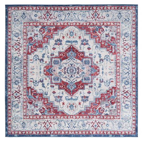 Safavieh Brentwood 6'-7" x 6'-7" Rug in Beige / Red