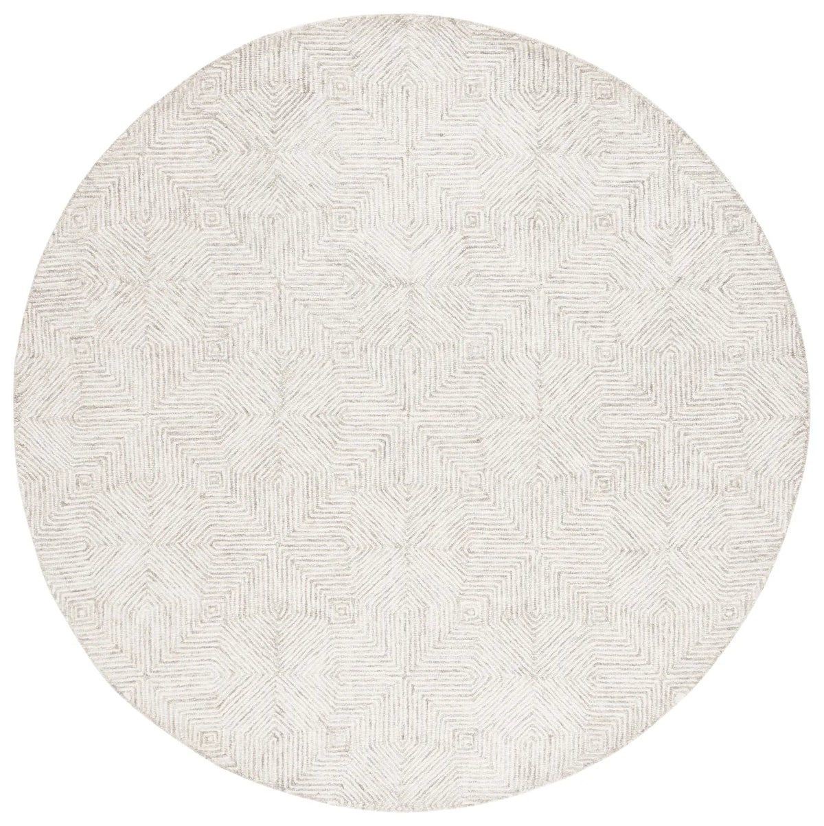 Safavieh Abstract 6'-0" x 6'-0" Rug in Grey / Ivory