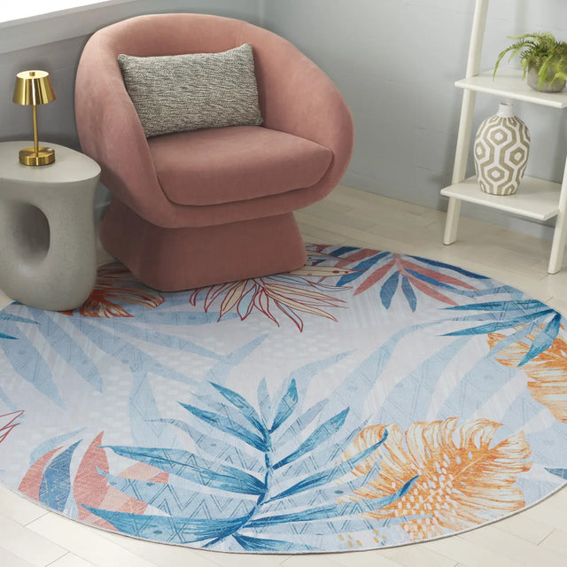 Safavieh Malibu 6'-0" x 6'-0" Rug in Light Blue / Beige