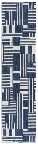 Safavieh Beach House 2'-0" x 8'-0" Rug in Navy / Ivory