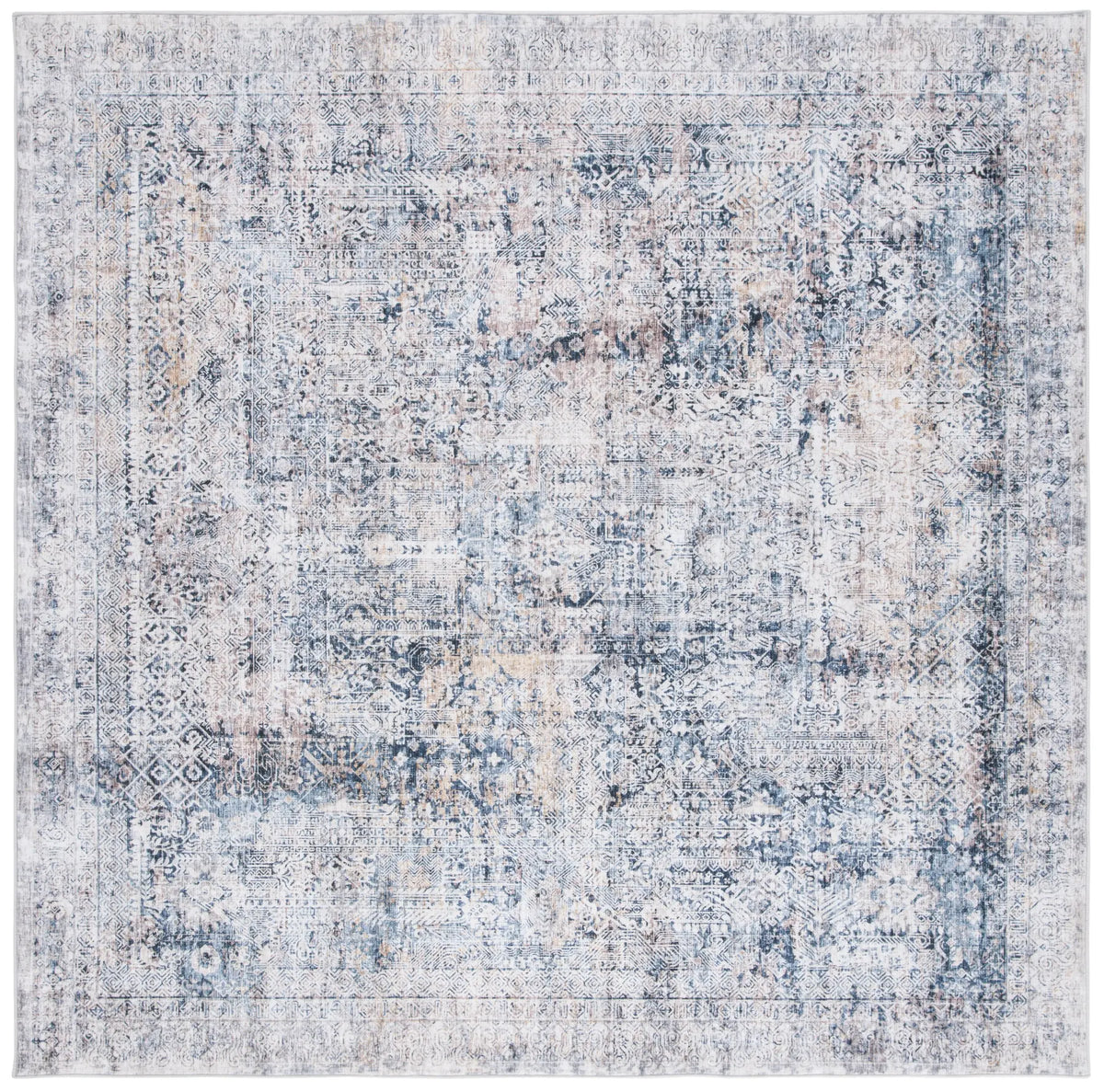 Safavieh Santa Monica 6'-0" x 6'-0" Rug in Navy / Beige