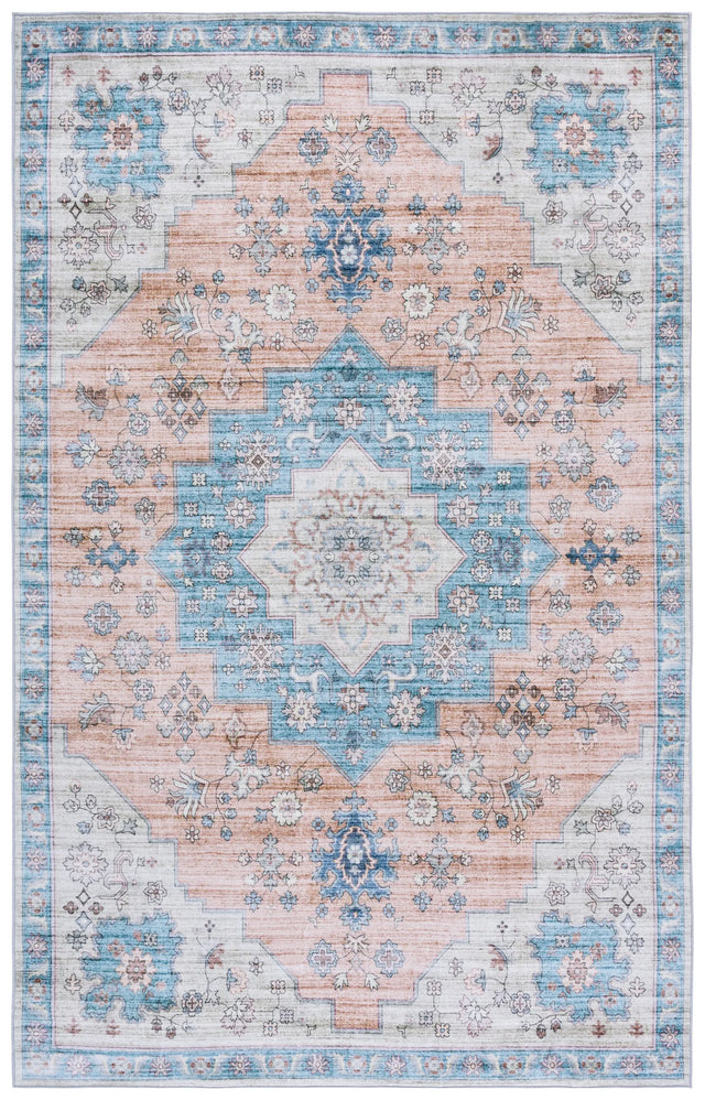 Safavieh Arizona 4'-0" x 6'-0" Rug in Light Brown / Teal