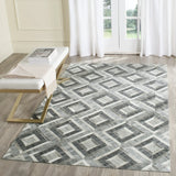 Safavieh Studio Leather 4'-0" x 6'-0" Rug in Ivory / Dark Grey
