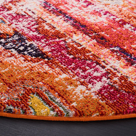 Safavieh Monaco 5'-0" x 5'-0" Rug in Orange / Multi