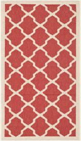 Safavieh Courtyard 2'-0" x 3'-7" Rug in Red / Bone