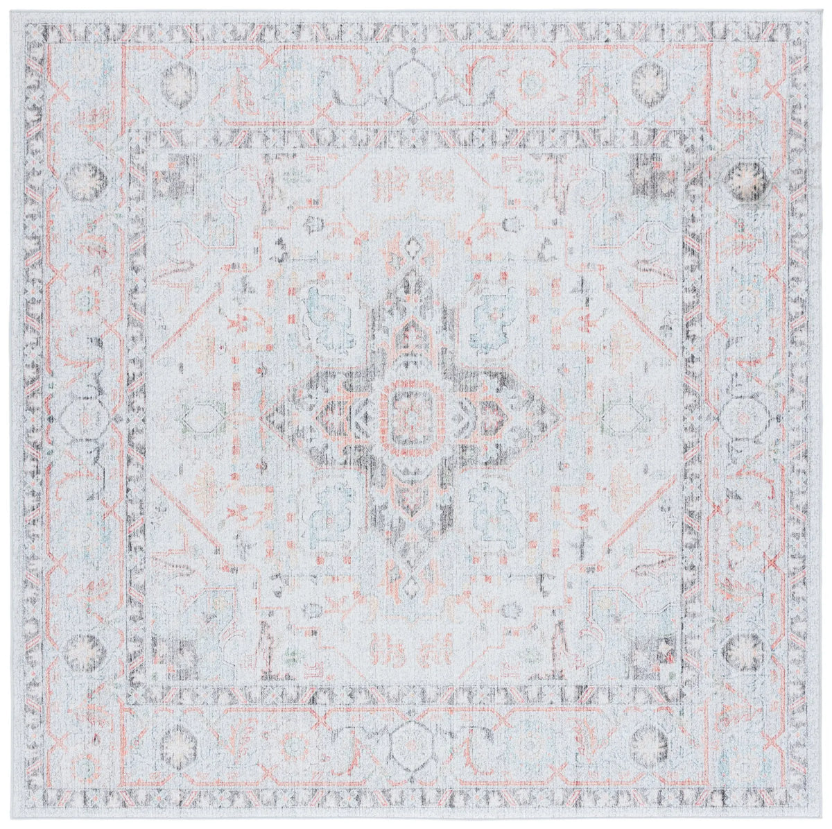 Safavieh Tucson 6'-0" x 6'-0" Rug in Light Grey / Light Green