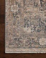 Loloi Lyra Lyr-06 Denim/Sand Rug - corner on wood