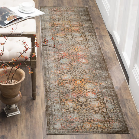 Safavieh Vintage Persian 2'-2" x 10'-0" Rug in Brown / Multi