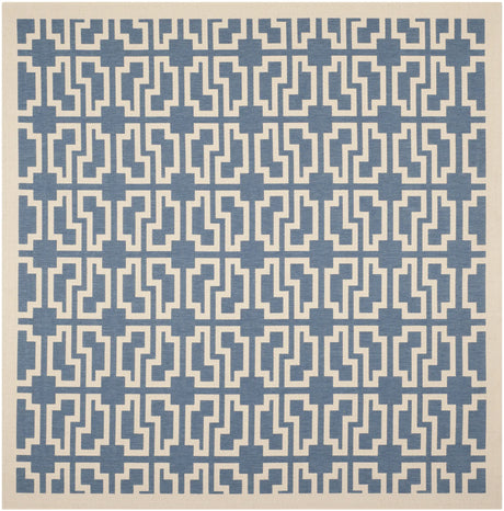 Safavieh Courtyard 7'-10" x 7'-10" Rug in Blue / Beige