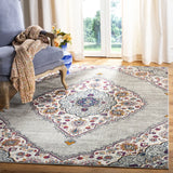 Safavieh Madison 4'-0" x 6'-0" Rug in Light Grey / Fuchsia