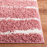 Safavieh Venus Shag 600 4'-0" x 6'-0" Rug in Pink / Ivory