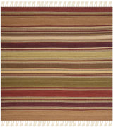 Safavieh Striped Kilim 7'-0" x 7'-0" Rug in Red
