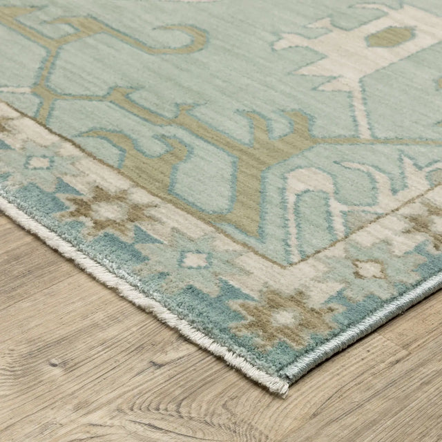 Oriental Weavers Sphinx Maeve MAE12 Blue Rugs - corner detail