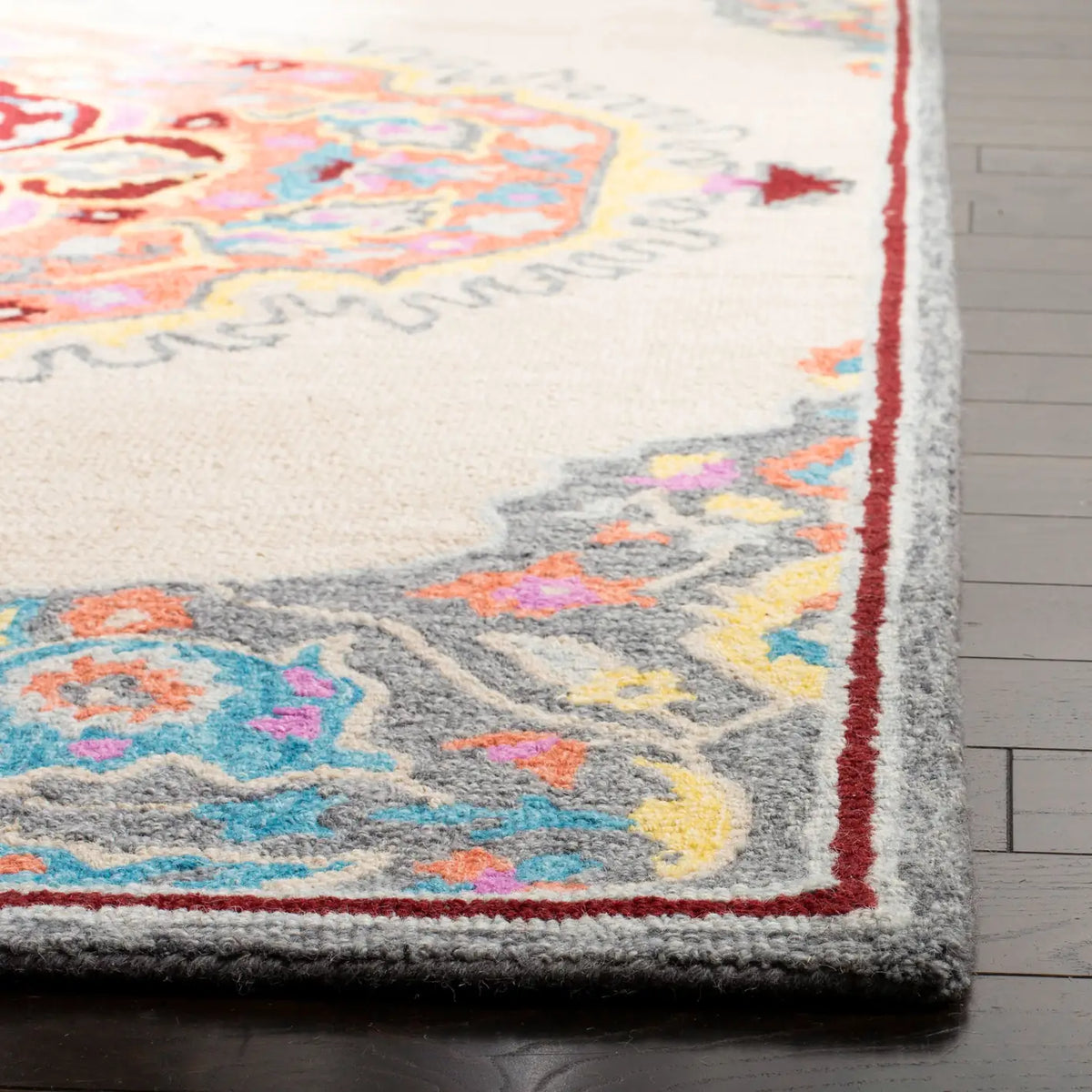 Safavieh Micro-Loop 5'-0" x 8'-0" Rug in Beige / Orange