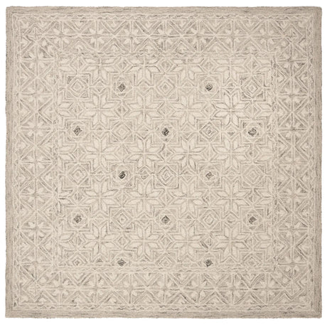 Safavieh Micro-Loop 5'-0" x 5'-0" Rug in Silver / Ivory