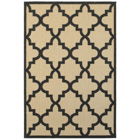Oriental Weavers Sphinx Cayman 660N9 Sand / Charcoal Rugs - main flat