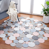 Safavieh Cape Cod 5'-0" x 5'-0" Rug in Blue / Pink