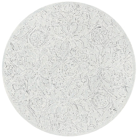 Safavieh Micro-Loop 5'-0" x 5'-0" Rug in Grey / Ivory