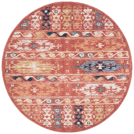 Safavieh Charleston 6'-7" x 6'-7" Rug in Rust / Ivory