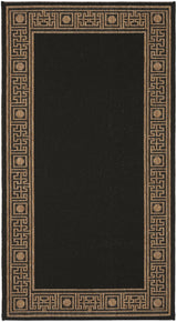 Safavieh Courtyard 2'-7" x 5'-0" Rug in Black / Coffee