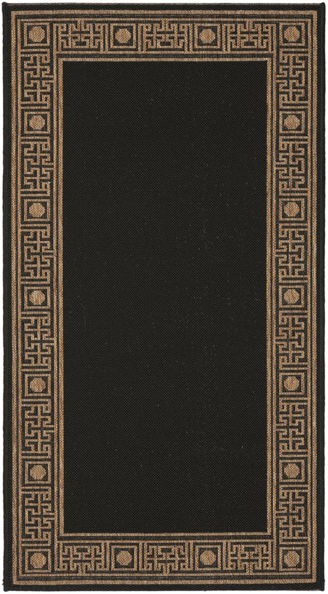 Safavieh Courtyard 2'-7" x 5'-0" Rug in Black / Coffee