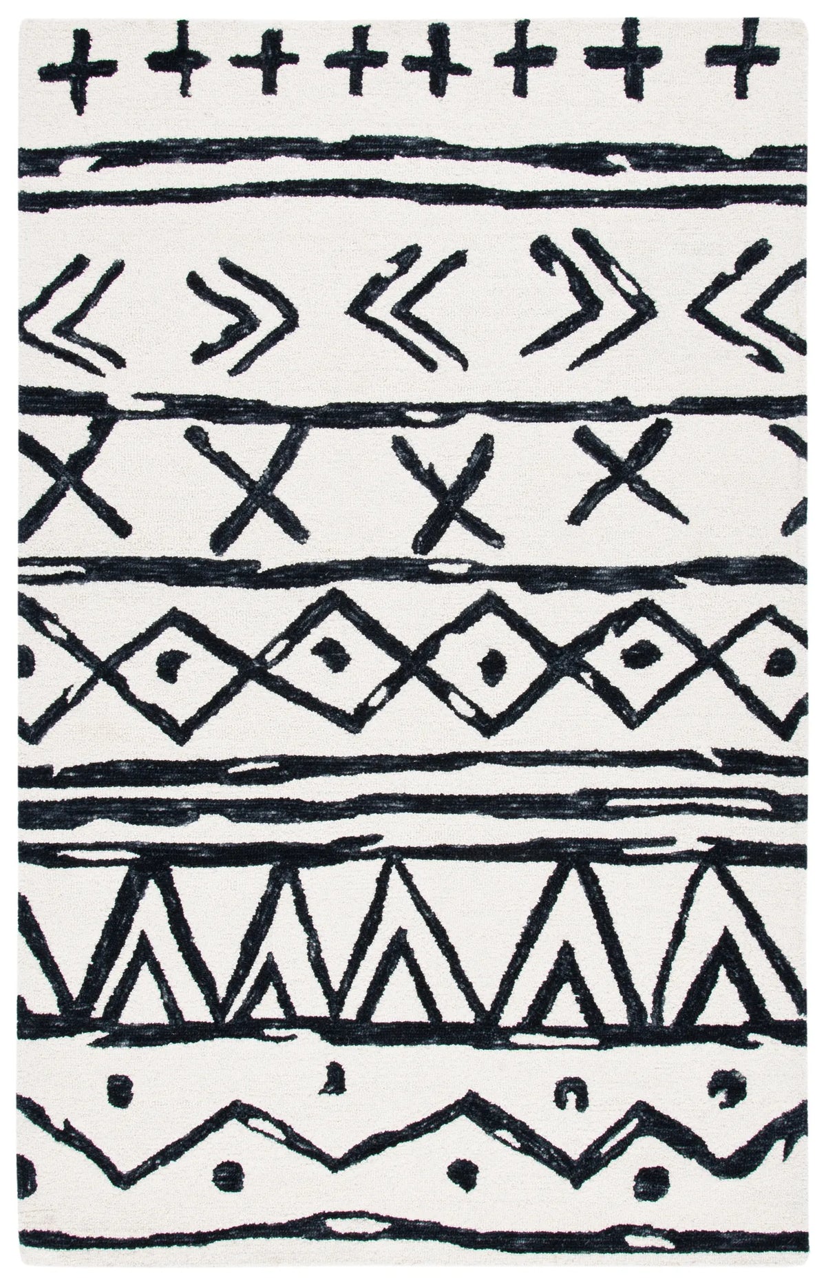 Safavieh Metro 5'-0" x 8'-0" Rug in Black / Ivory