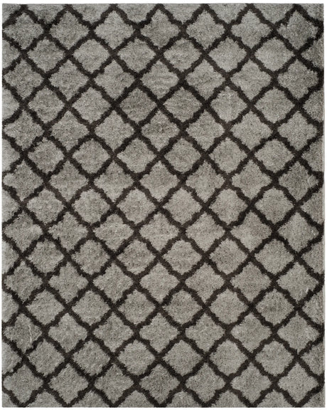 Safavieh Indie Shag 6'-7" x 9'-2" Rug in Grey / Dark Grey