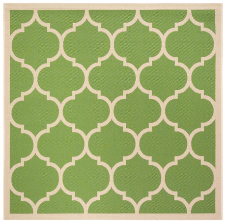 Safavieh Courtyard 5'-3" x 5'-3" Rug in Green / Beige