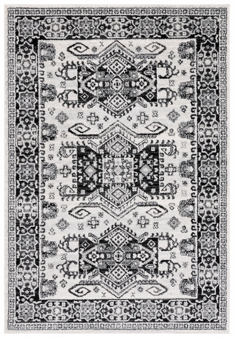 Safavieh Tulum 4'-0" x 6'-0" Rug in Ivory / Black