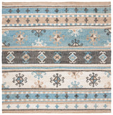Safavieh Kilim 7'-0" x 7'-0" Rug in Blue / Ivory