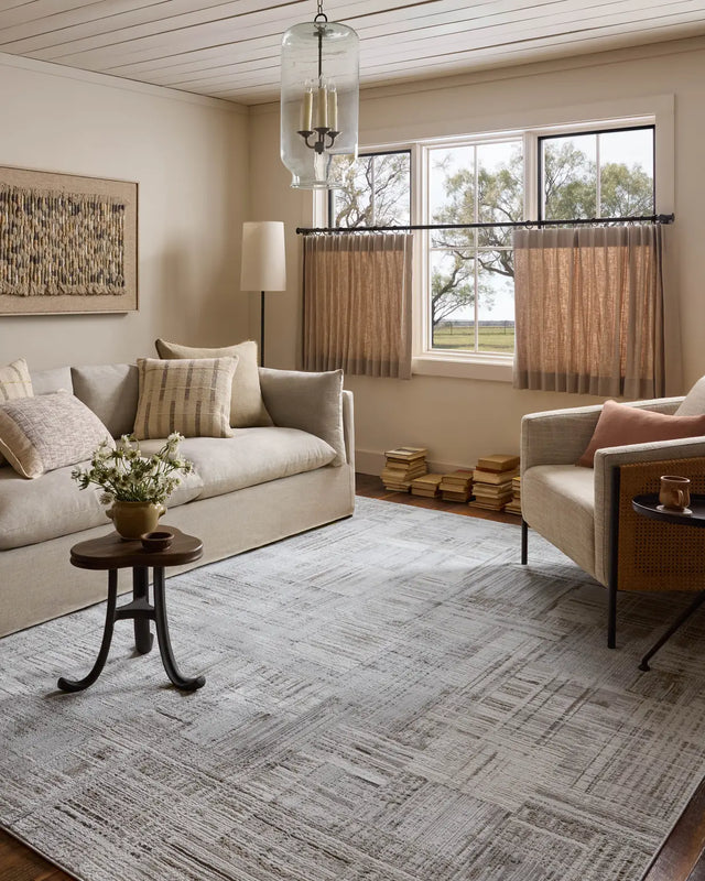 Loloi Hollis HOL-02 Pebble / Ivory Rug - room scene 3
