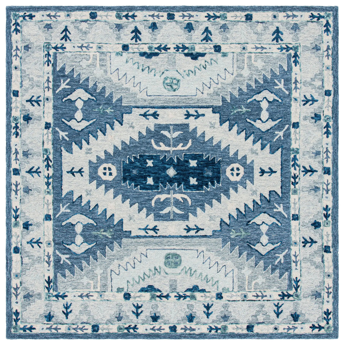 Safavieh Capri 7'-0" x 7'-0" Rug in Blue / Grey