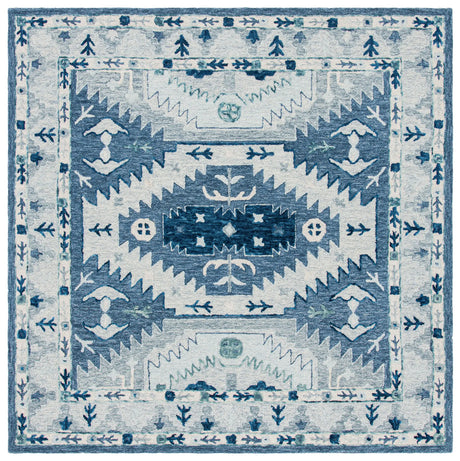 Safavieh Capri 7'-0" x 7'-0" Rug in Blue / Grey