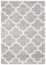 Safavieh Fontana Shag  800 4'-0" x 6'-0" Rug in Grey / Cream