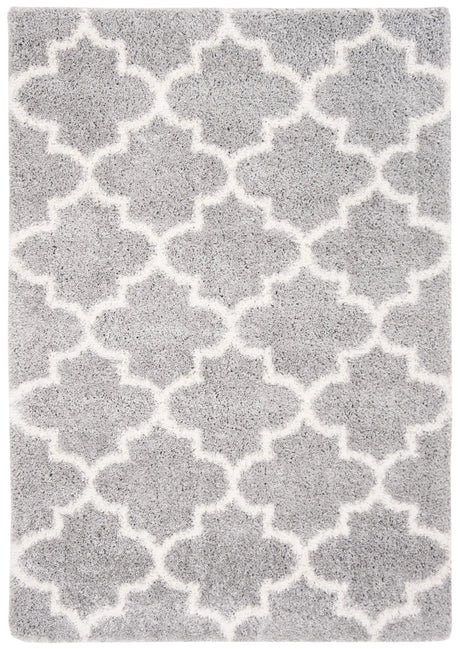 Safavieh Fontana Shag  800 4'-0" x 6'-0" Rug in Grey / Cream