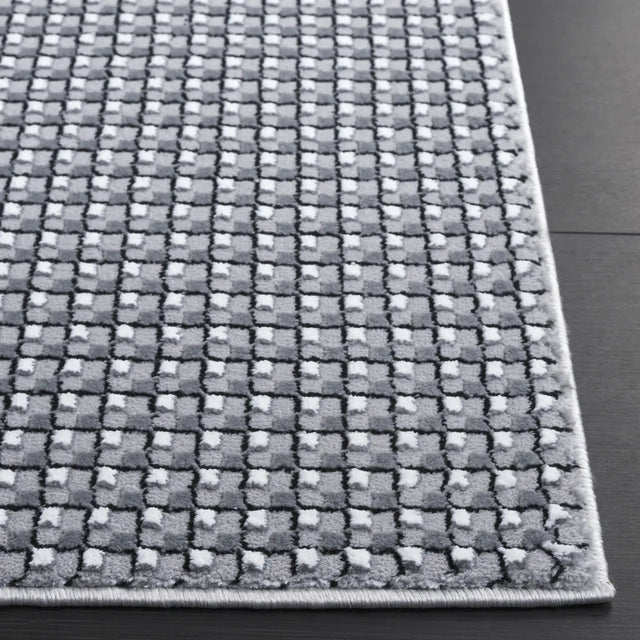 Safavieh Slate 700 4'-0" x 6'-0" Rug in Grey / Ivory Black