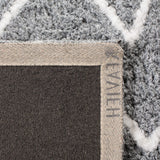 Safavieh Equinox Shag 4'-0" x 6'-0" Rug in Grey / Cream