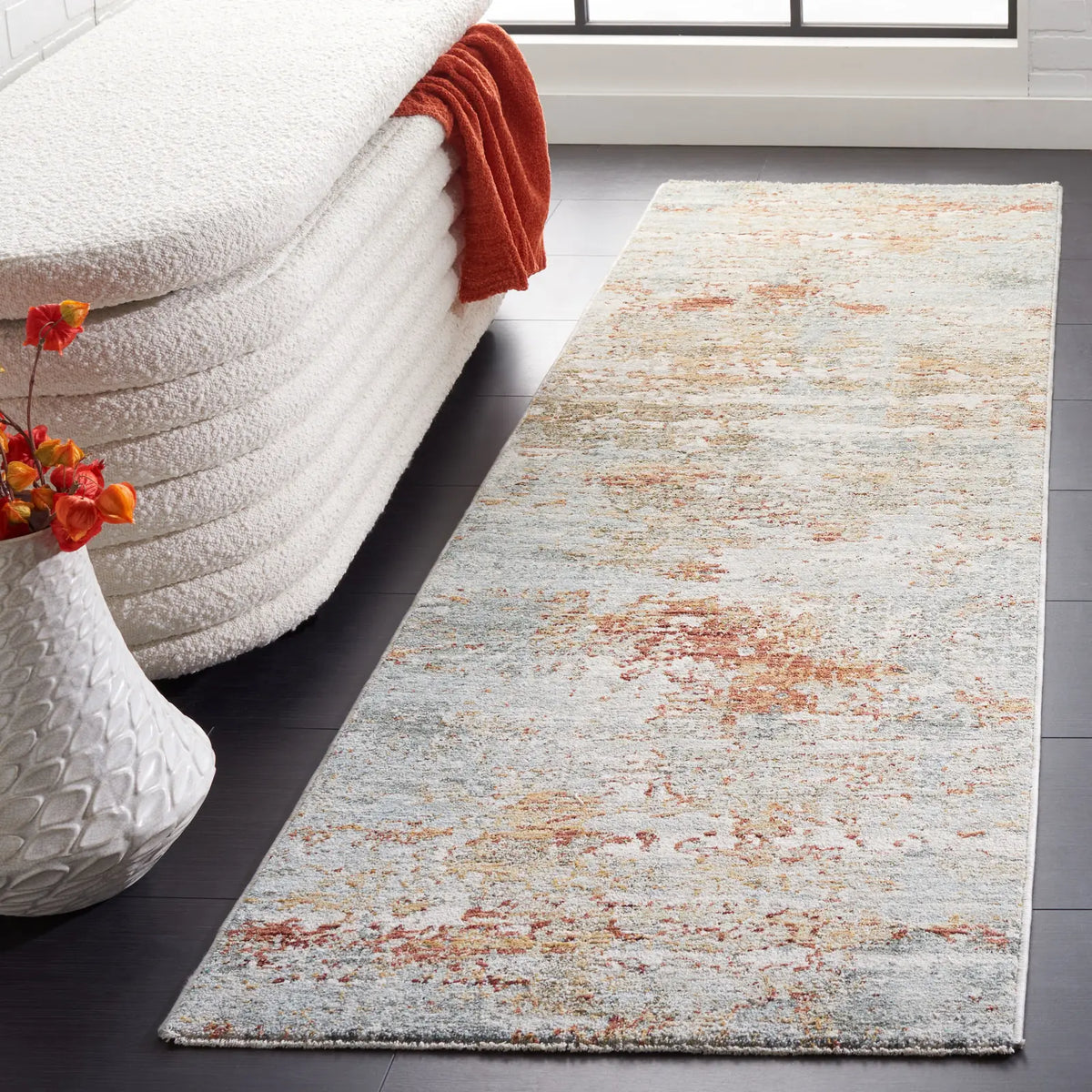 Safavieh Adrianna 2'-2" x 8'-0" Rug in Blue / Rust