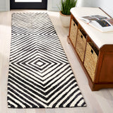 Safavieh Ebony 2'-3" x 11'-0" Rug in Black / Ivory