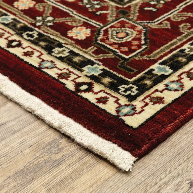 Oriental Weavers Sphinx Lilihan 043S6 Red/ Black Rugs - corner detail