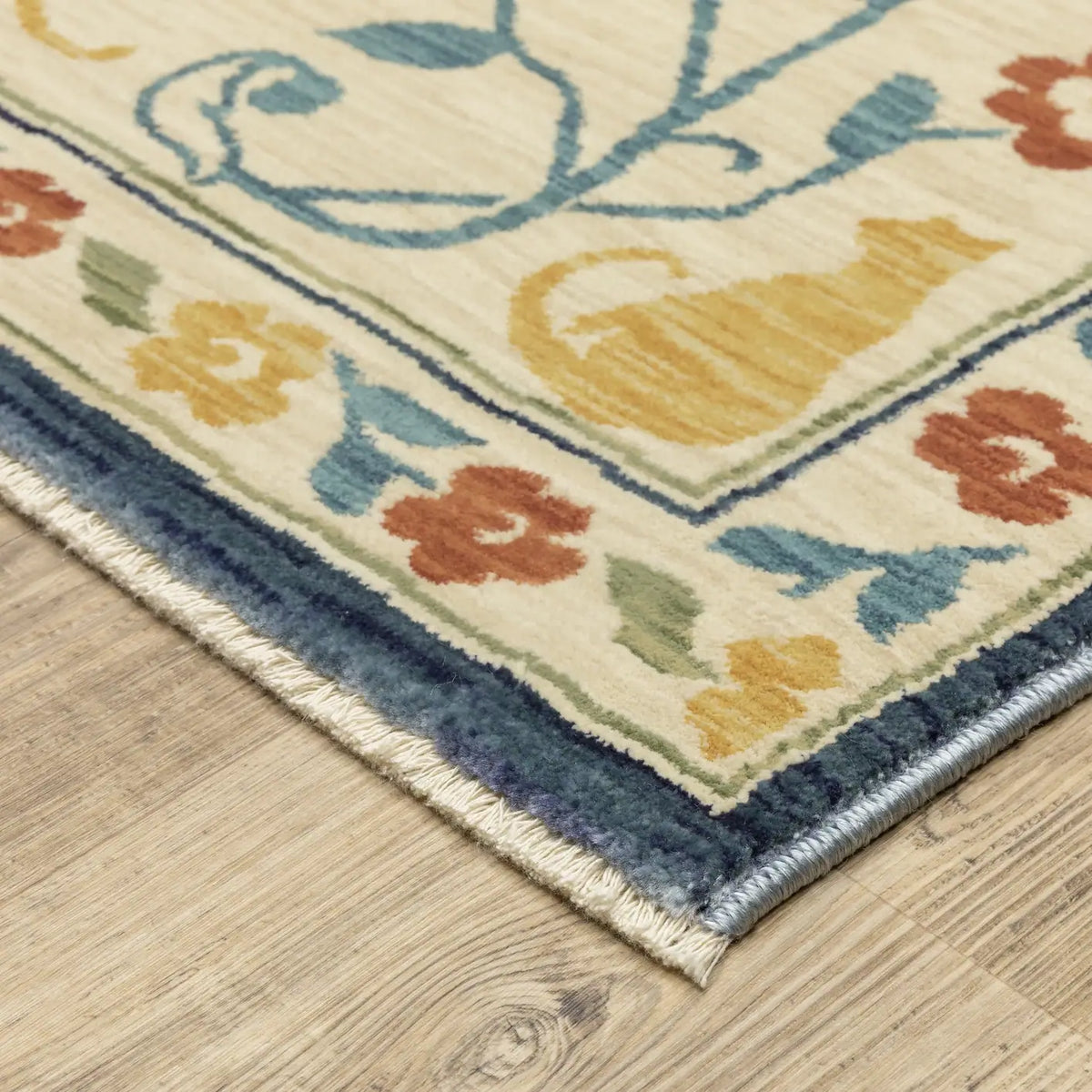 Oriental Weavers Sphinx Francesca Fr06B Ivory/ Multi Rug - corner detail