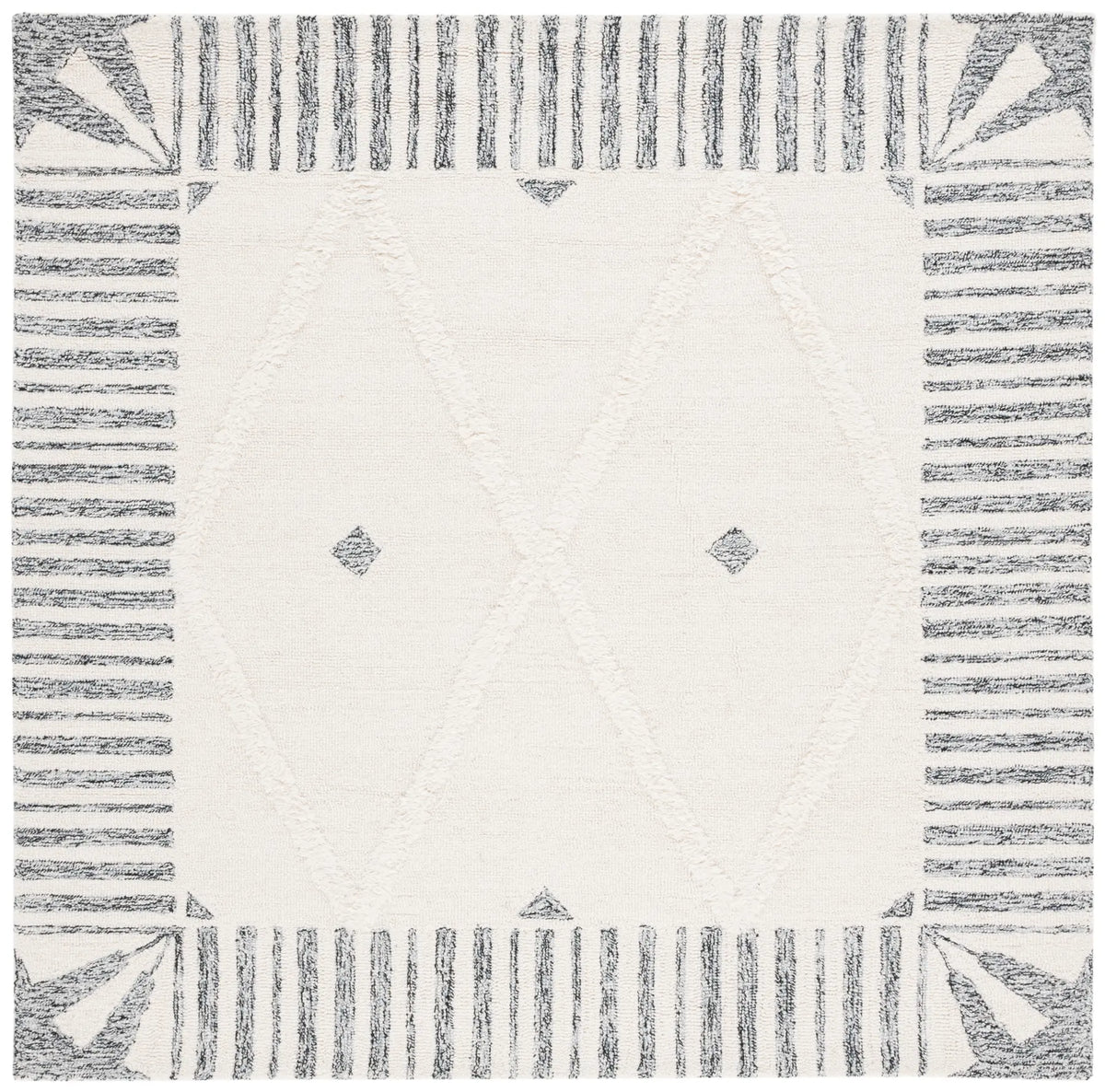 Safavieh Casablanca 6'-0" x 6'-0" Rug in Ivory / Black