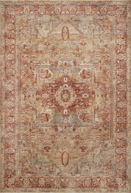 Loloi Gaia Gaa-01 Gold/Brick Rugs - main flat