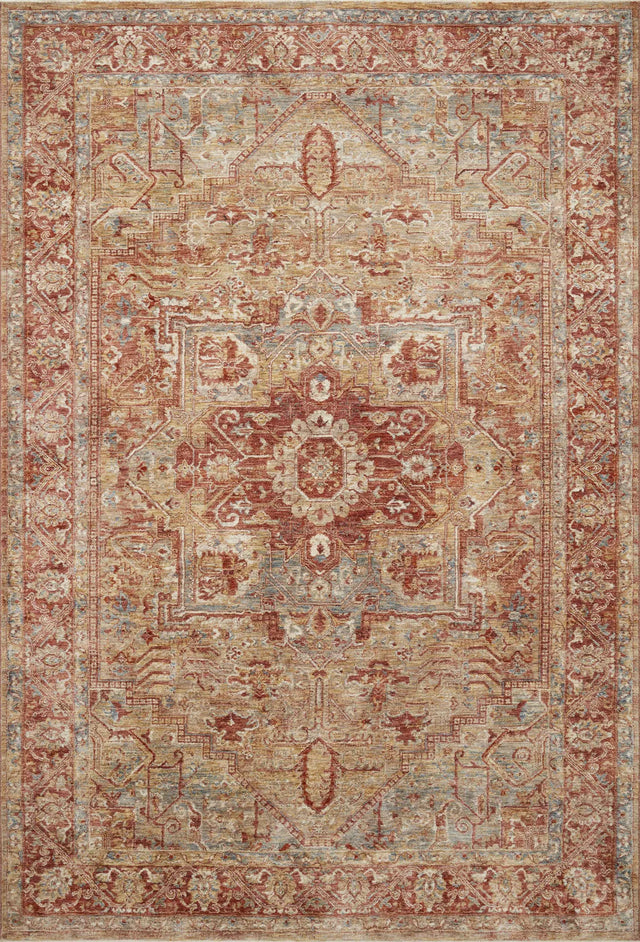 Loloi Gaia Gaa-01 Gold/Brick Rugs - main flat