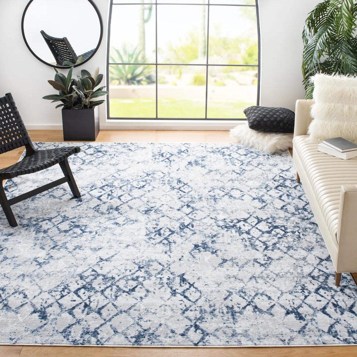 Safavieh Amelia 700 10'-0" x 14'-0" Rug in Grey / Navy