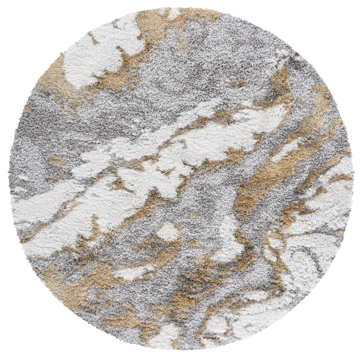 Safavieh Horizon Shag 800 10'-0" x 10'-0" Rug in Grey / Gold