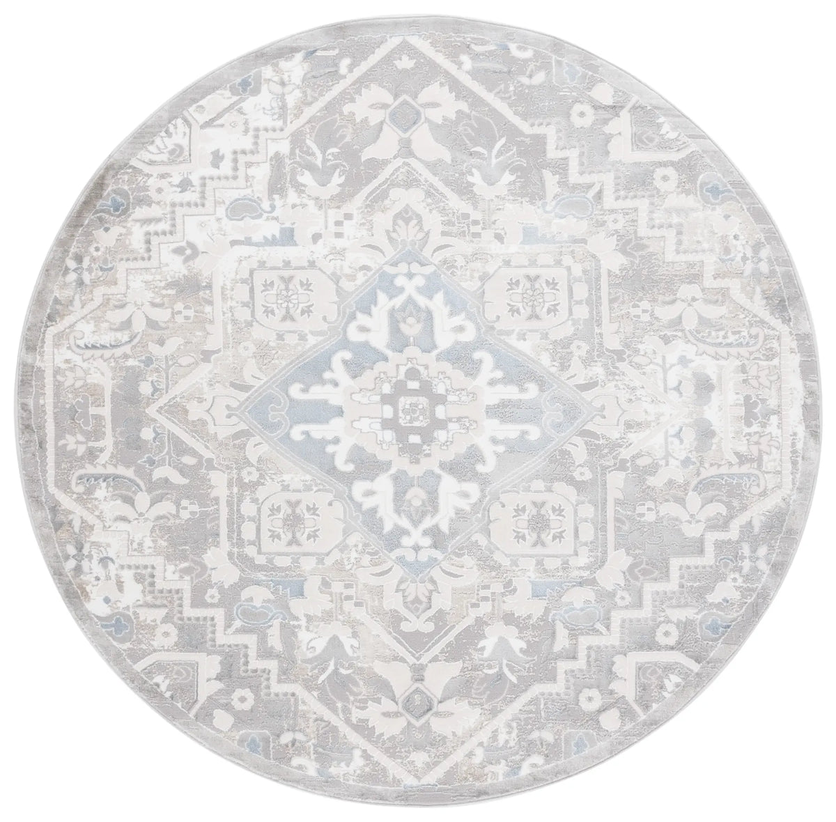 Safavieh Easton 6'-7" x 6'-7" Rug in Grey / Ivory